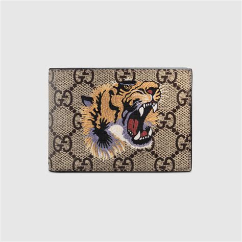 gucci wallet tigers|Gucci tiger print wallet.